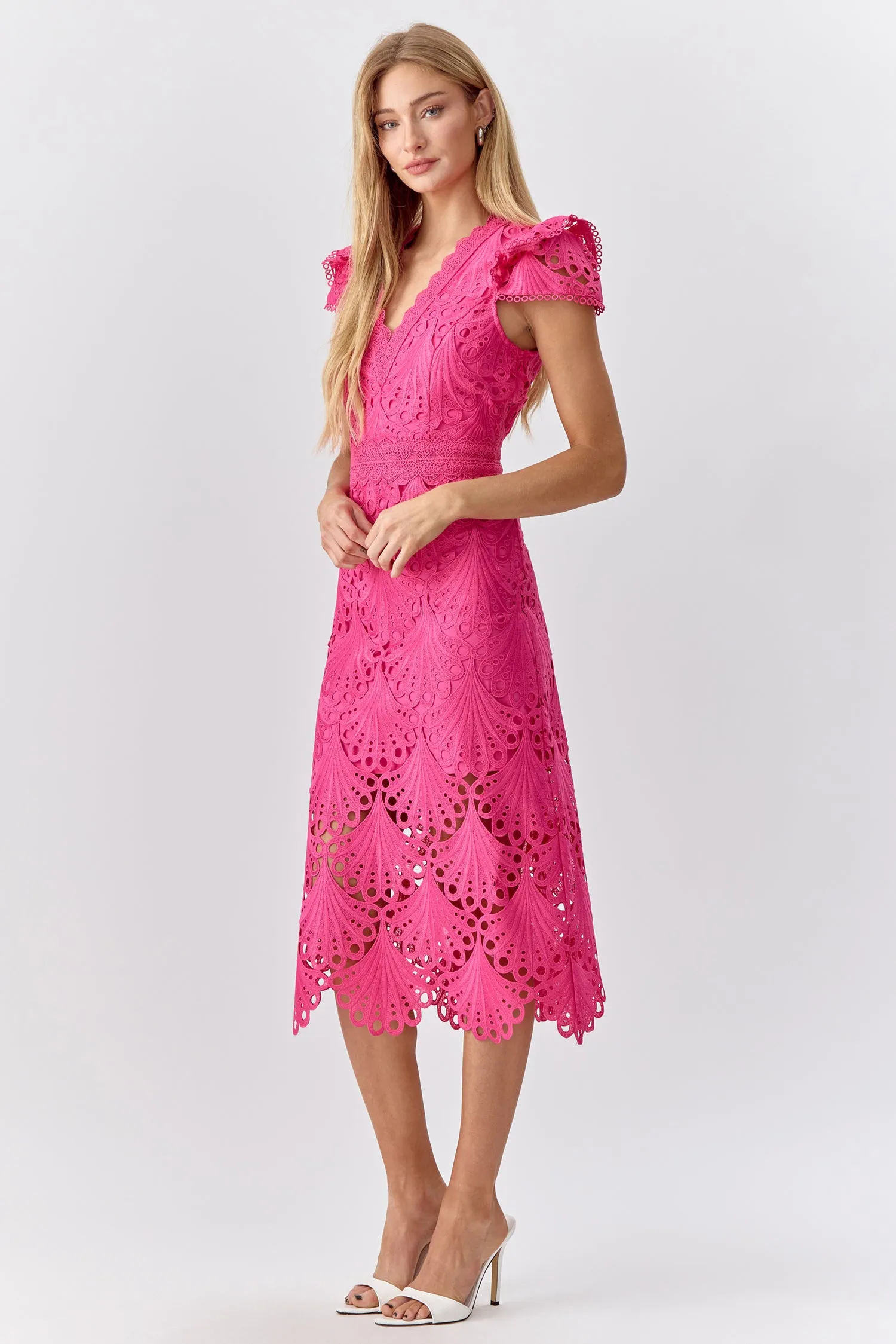 Mia 3D Embroidered Midi Dress sold by Adelyn Rae product image thumbnail 4