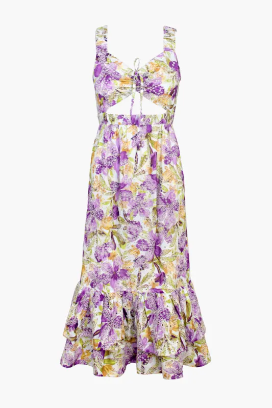 Kathleena Embroidered Eyelet Cut Out Midi Dress - FINAL SALE sold by Adelyn Rae