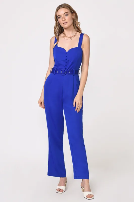 Estelle Beleted Crepe Jumpsuit - FINAL SALE sold by Adelyn Rae