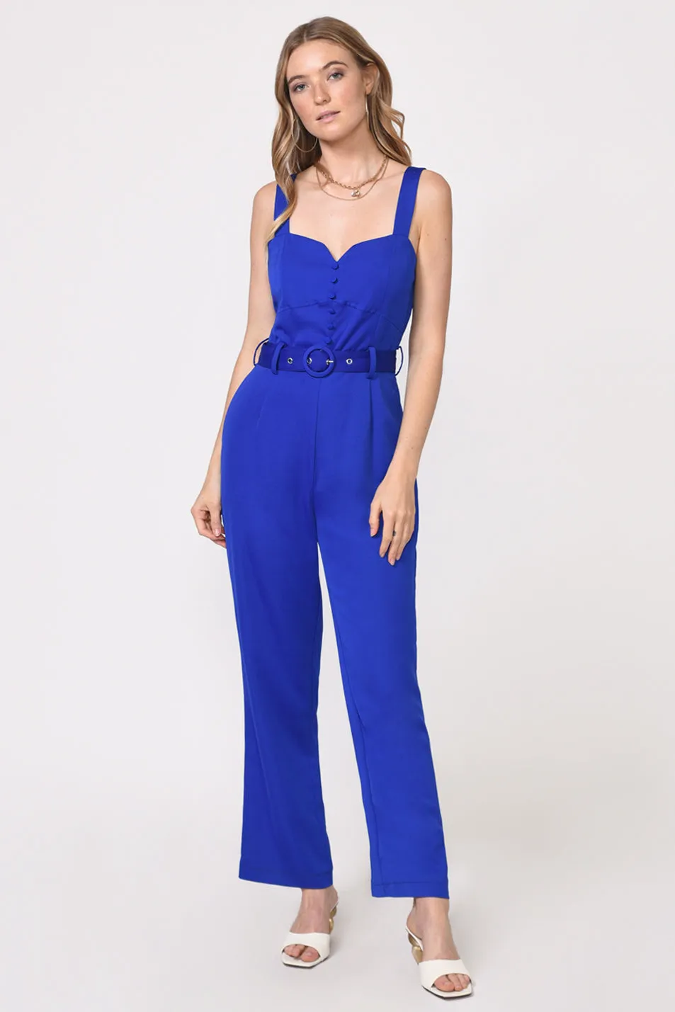 Estelle Beleted Crepe Jumpsuit - FINAL SALE sold by Adelyn Rae