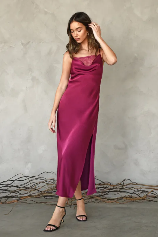 Serena Lace Cowl Neck Slip Dress sold by Adelyn Rae