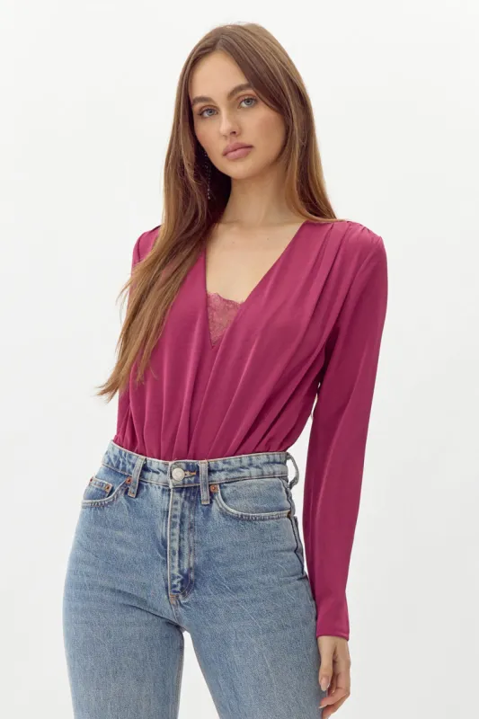 Cassidy Pleated Bodysuit sold by Adelyn Rae