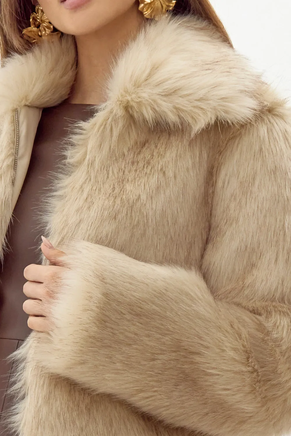 Aubrey Zip Up Faux Fur Coat - FINAL SALE sold by Adelyn Rae product image thumbnail 3