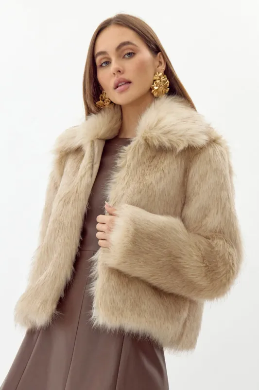 Aubrey Zip Up Faux Fur Coat - FINAL SALE sold by Adelyn Rae