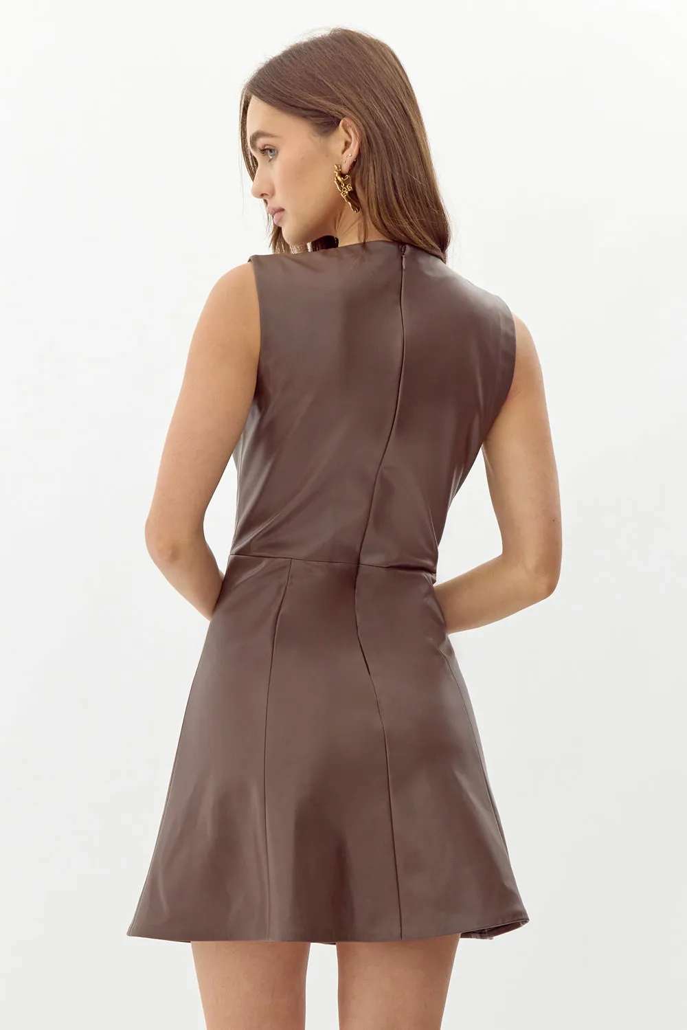 Tiffany Vegan Leather Fit and Flare Dress - FINAL SALE sold by Adelyn Rae product image thumbnail 2