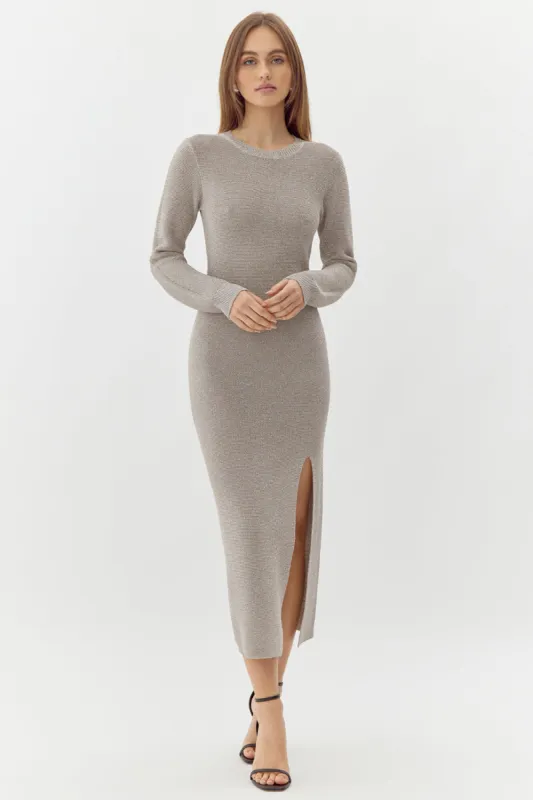 Estelle Metallic Knit Midi Dress sold by Adelyn Rae