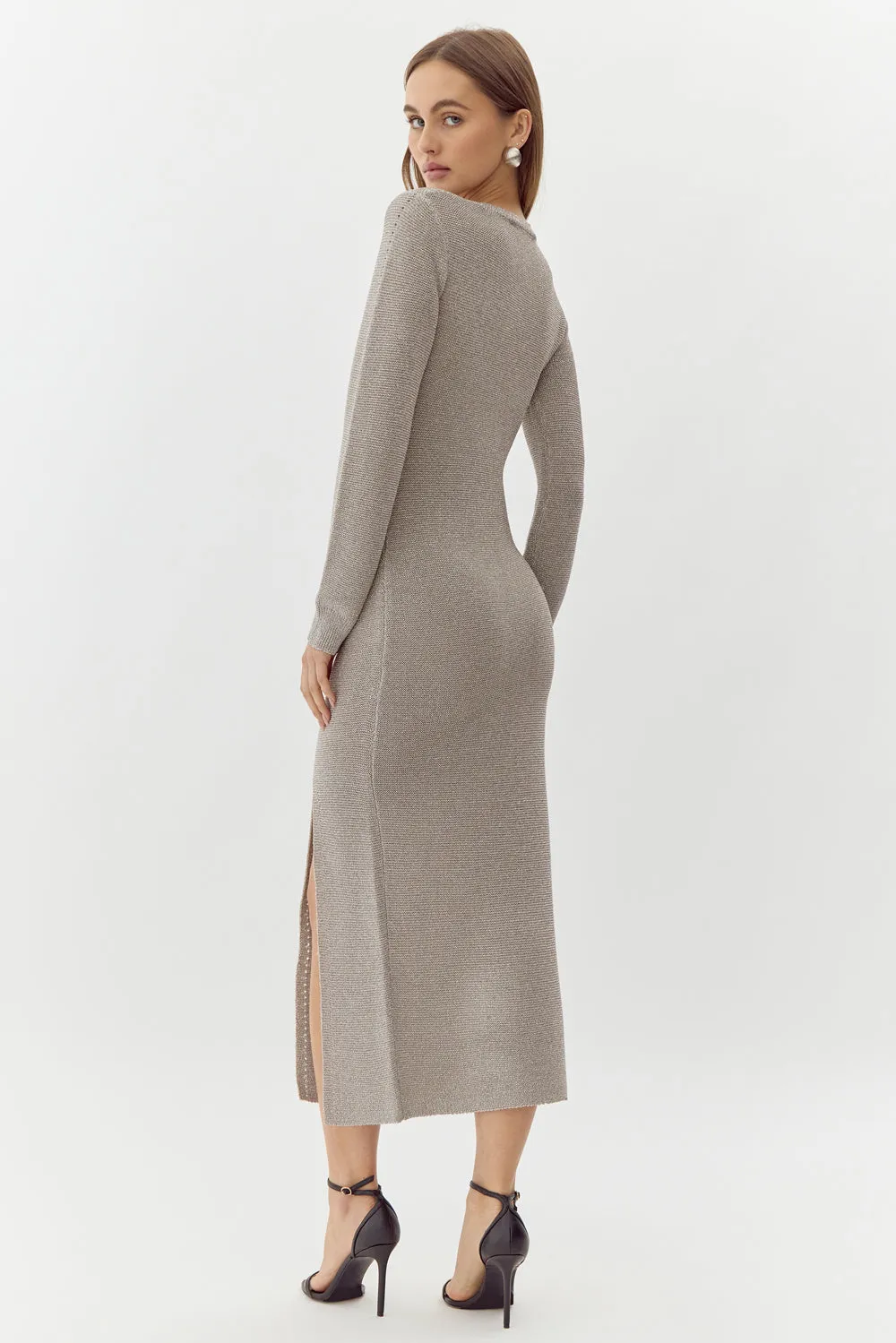Estelle Metallic Knit Midi Dress sold by Adelyn Rae product image thumbnail 2