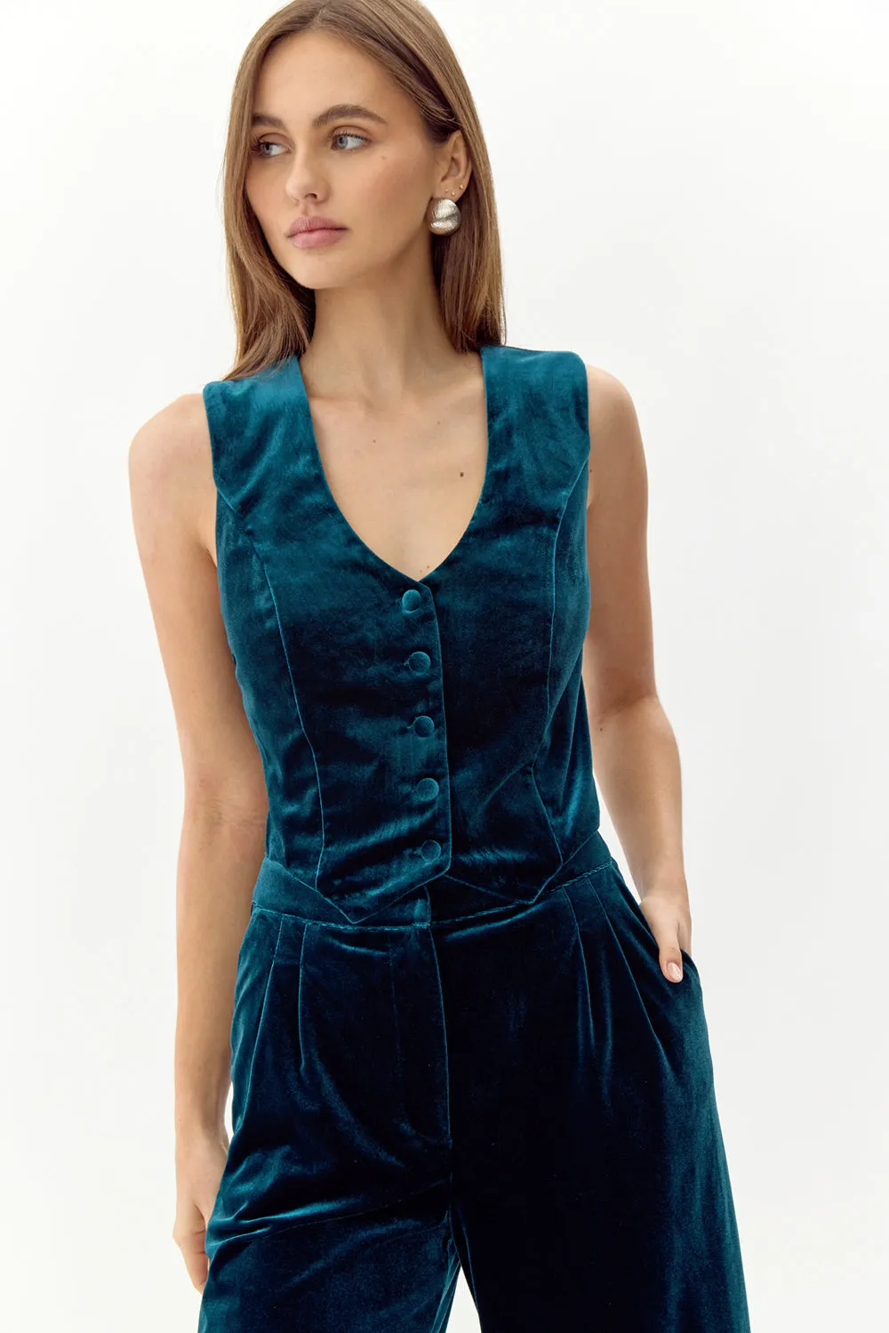 Marina Velvet Jumpsuit - FINAL SALE sold by Adelyn Rae product image thumbnail 4