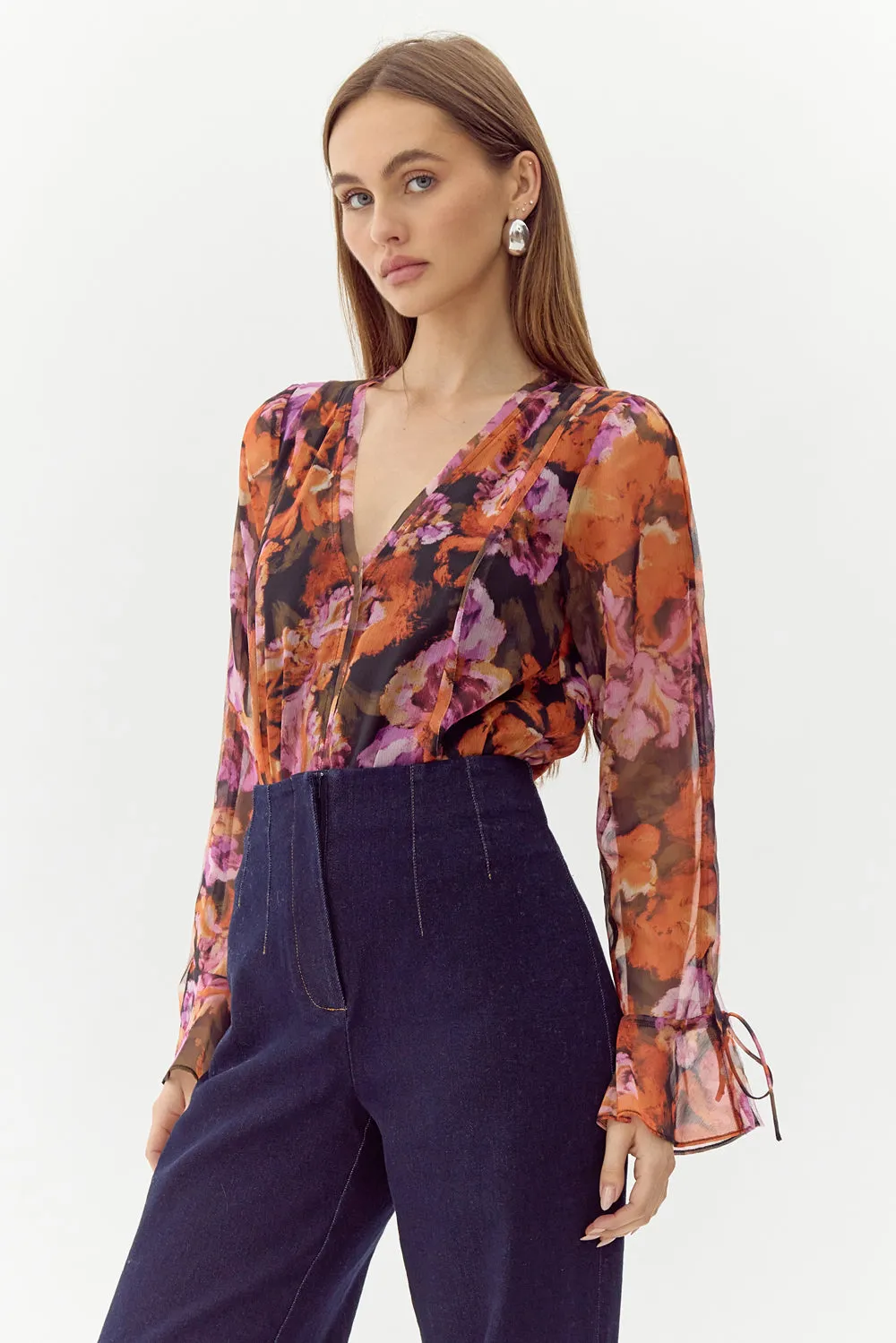 Aliana Chiffon Bodysuit sold by Adelyn Rae product image thumbnail 3