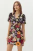 Nicole 3D Floral Puff Sleeve Mini Dress sold by Adelyn Rae