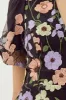 Nicole 3D Floral Puff Sleeve Mini Dress sold by Adelyn Rae
