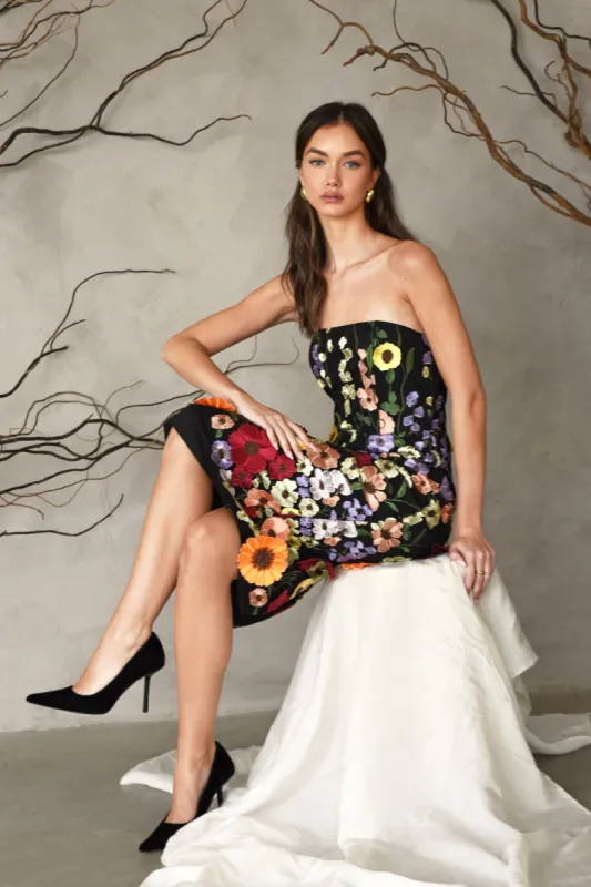 Beth 3D Floral Sleeveless Midi Dress sold by Adelyn Rae