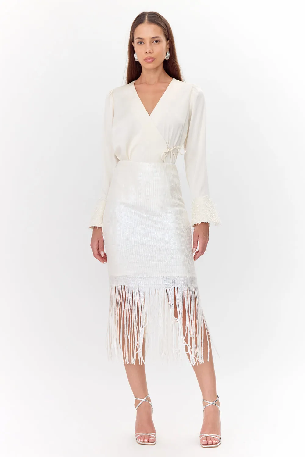 Milana Sequins Fringe Midi Skirt sold by Adelyn Rae product image thumbnail 2