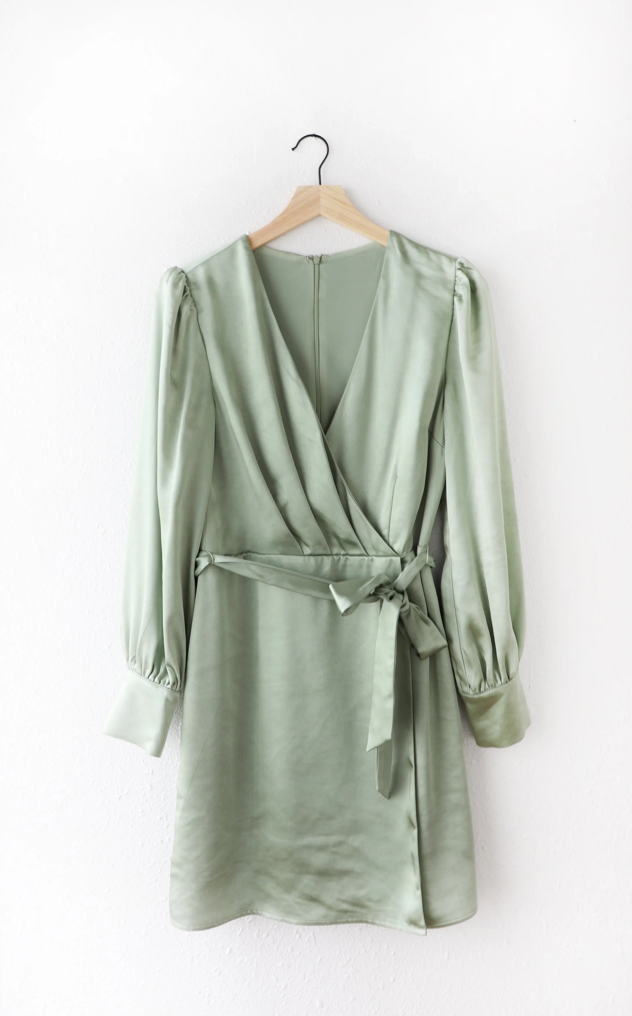 Tesora Satin Faux Wrap Dress - FINAL SALE sold by Adelyn Rae
