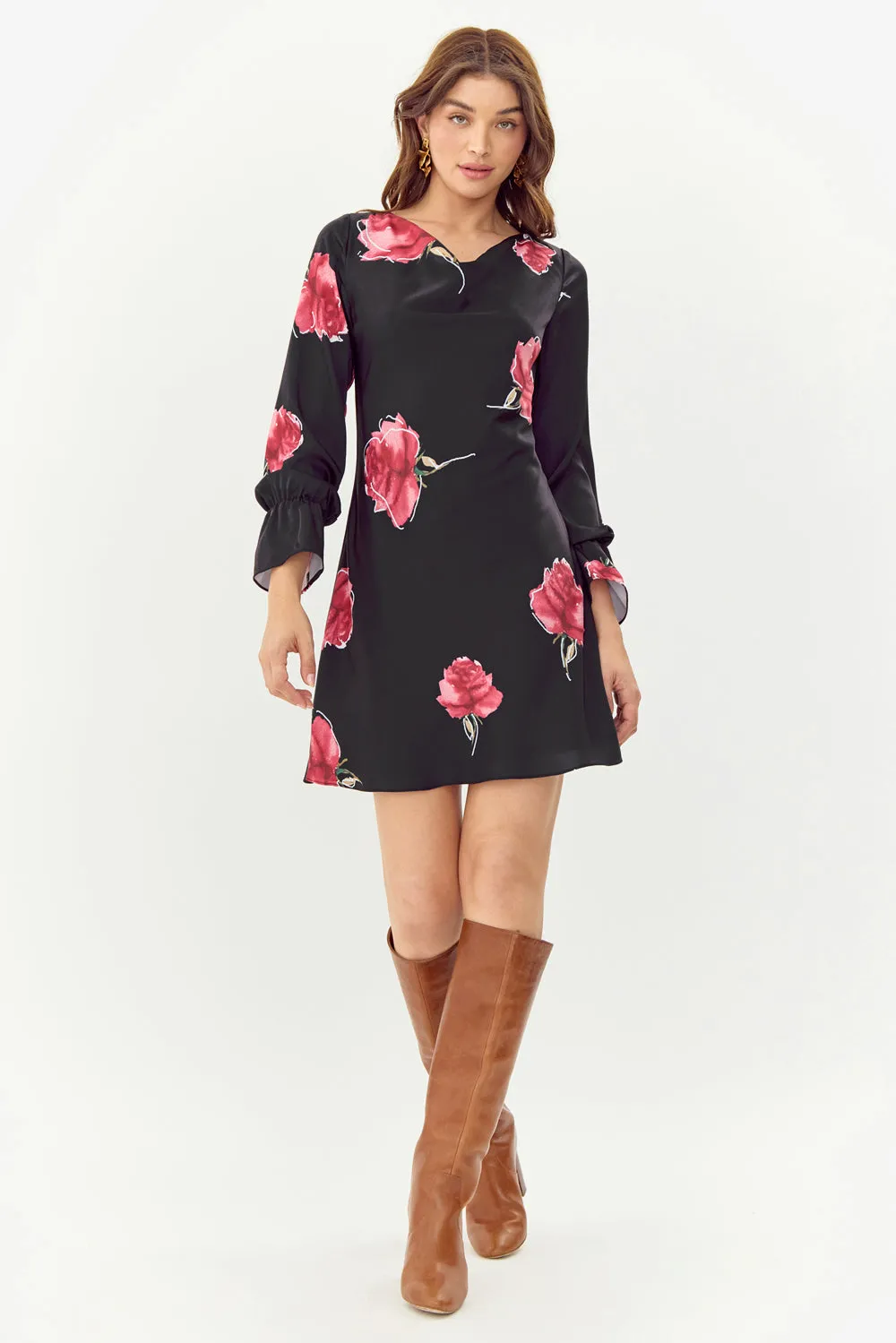 Bruna Floral Mini Dress sold by Adelyn Rae product image thumbnail 4