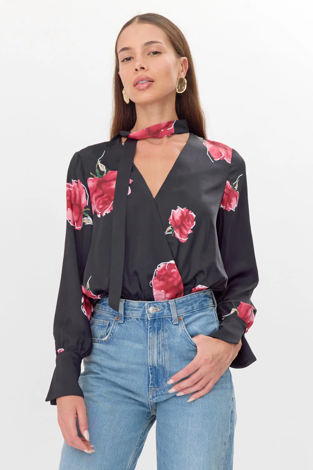 Mary Tie Neck Bodysuit sold by Adelyn Rae product image thumbnail 3