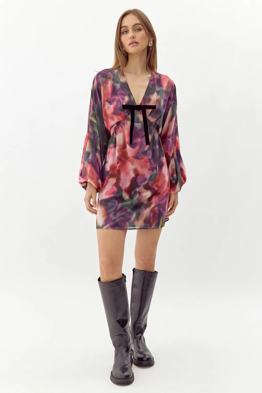 Trina Balloon Sleeve Mini Dress sold by Adelyn Rae product image thumbnail 5
