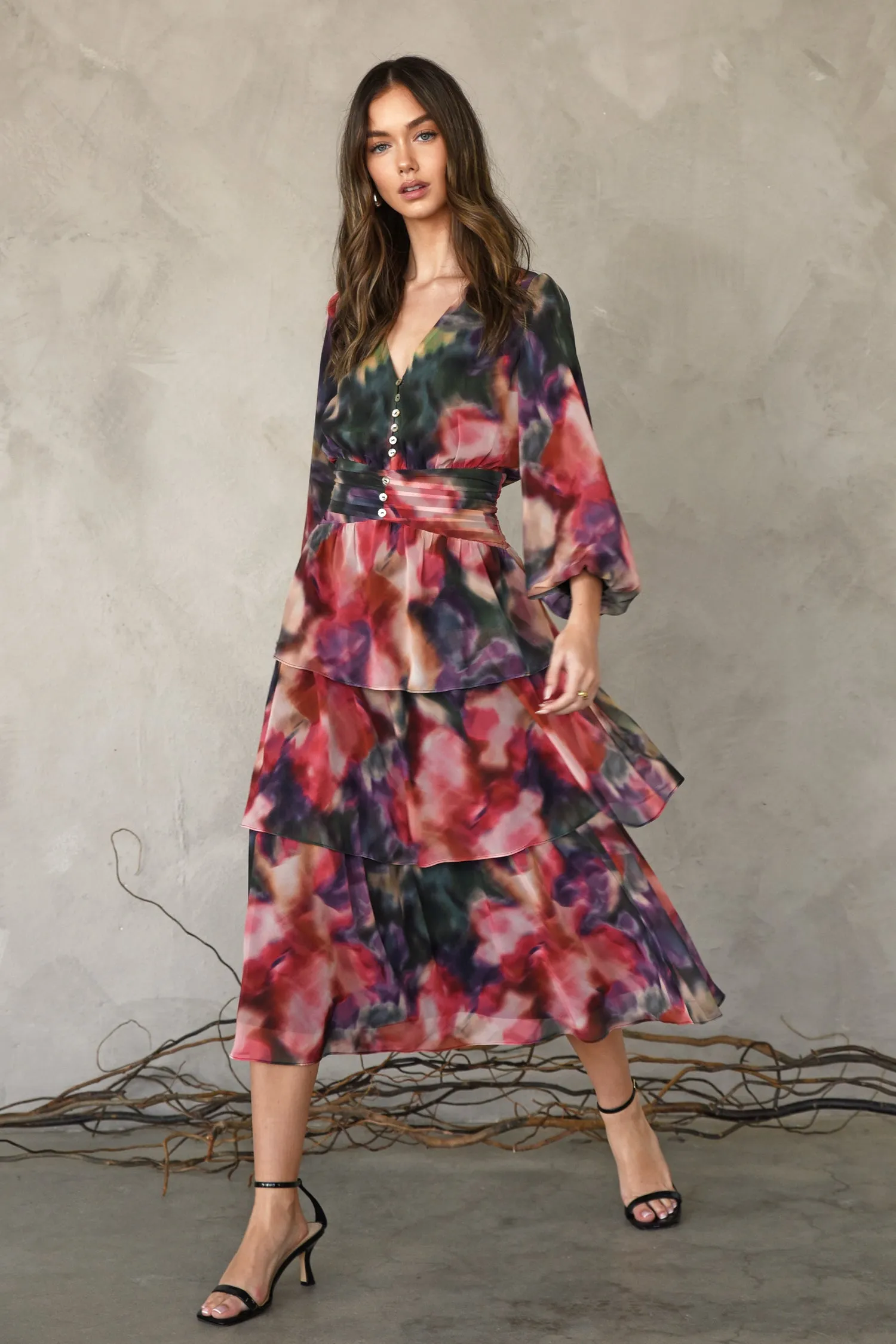 Cherly Tiered Midi Dress sold by Adelyn Rae product image thumbnail 2