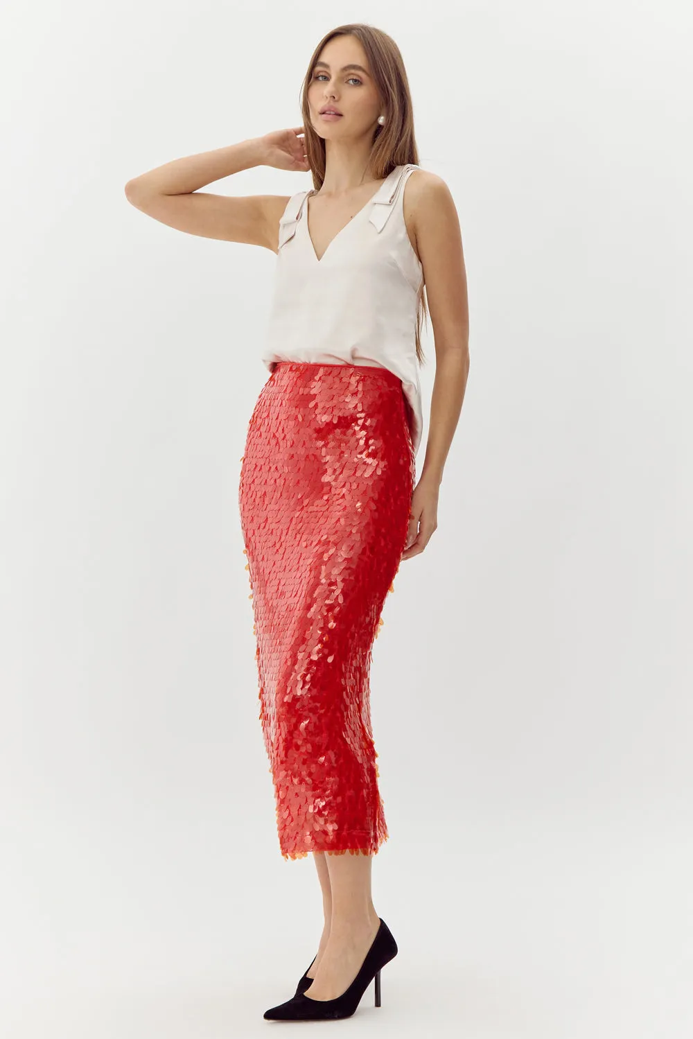 Rianna Paillette Pencil Skirt sold by Adelyn Rae product image thumbnail 3