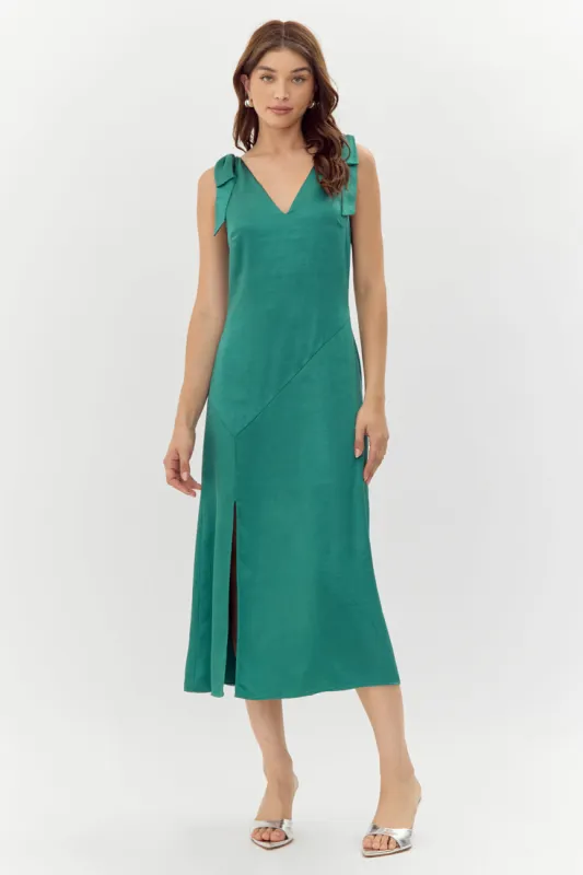 Indira Tie Shoulder Midi Dress sold by Adelyn Rae