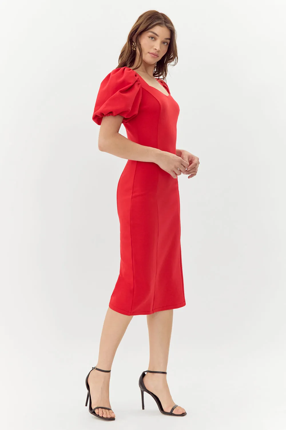 Jenna Puff Sleeve Midi Dress sold by Adelyn Rae product image thumbnail 4