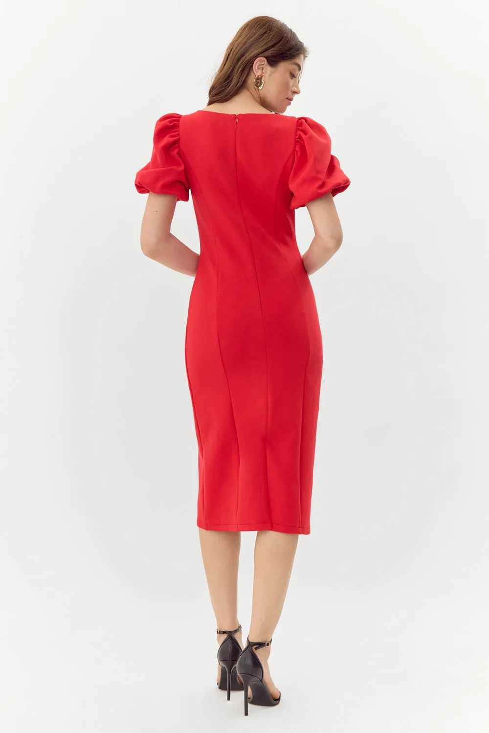 Jenna Puff Sleeve Midi Dress sold by Adelyn Rae product image thumbnail 3