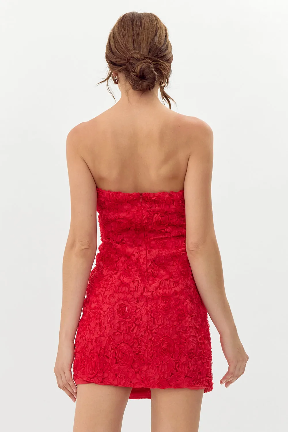 Posey Textured Floral Strapless Mini Dress sold by Adelyn Rae product image thumbnail 2