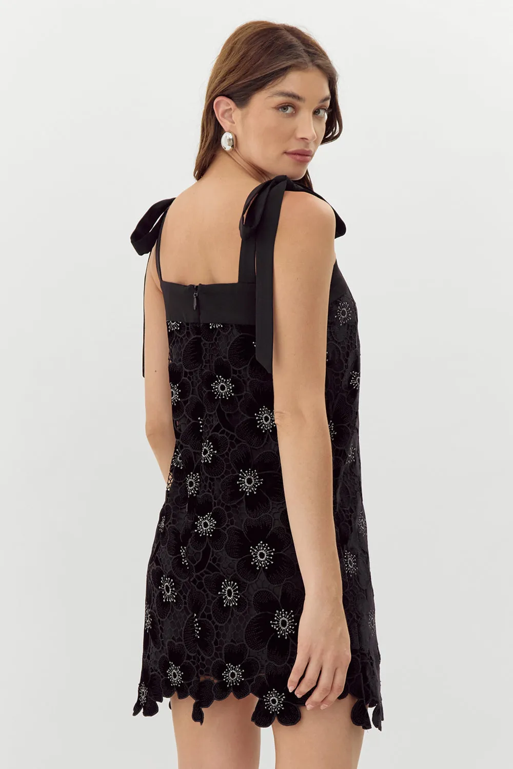 Jolene Crochet Velvet Mini Dress - FINAL SALE sold by Adelyn Rae product image thumbnail 3