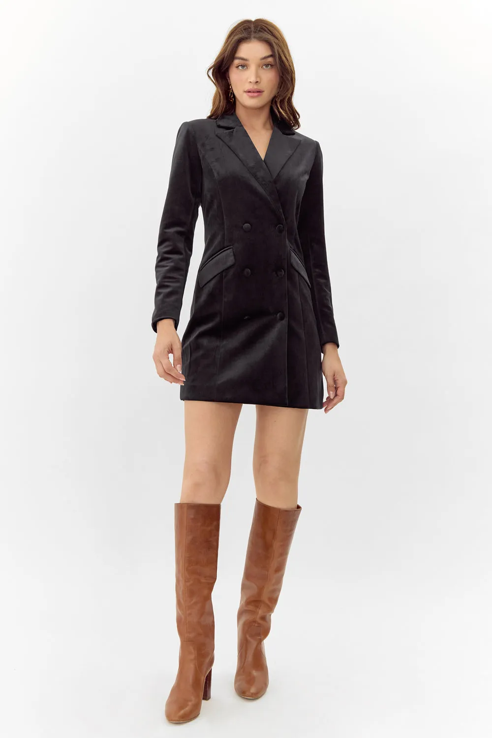 Ruthie Velour Blazer Dress sold by Adelyn Rae product image thumbnail 5