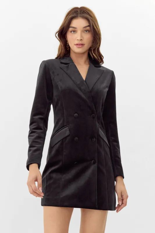 Ruthie Velour Blazer Dress sold by Adelyn Rae