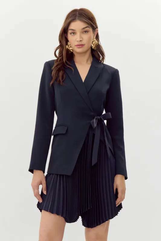 Rosayln Tie Waist Pleated Blazer Dress - FINAL SALE sold by Adelyn Rae