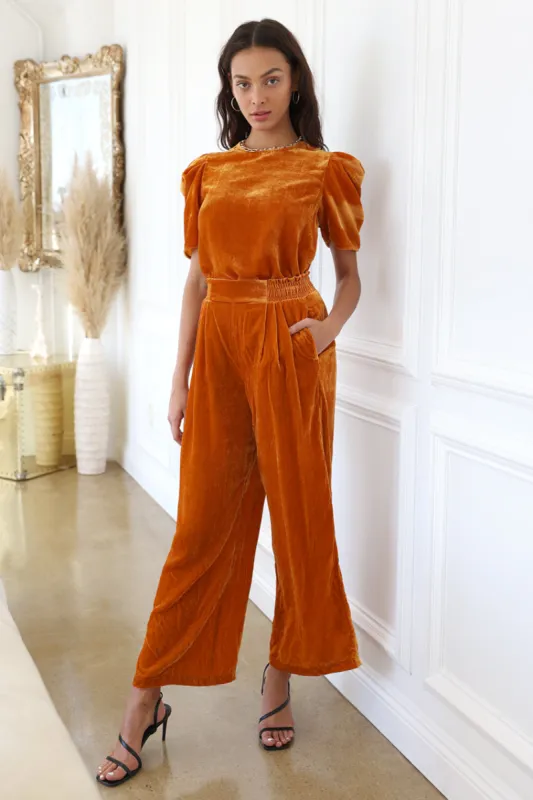 Ariel Wide Leg Velvet Pant - FINAL SALE sold by Adelyn Rae