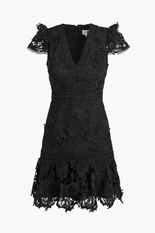 Sunny Drop Waist 3D Lace Mini Dress sold by Adelyn Rae