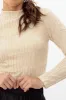 Darcey High Neck Textured Burnout Knit Bodysuit - FINAL SALE sold by Adelyn Rae