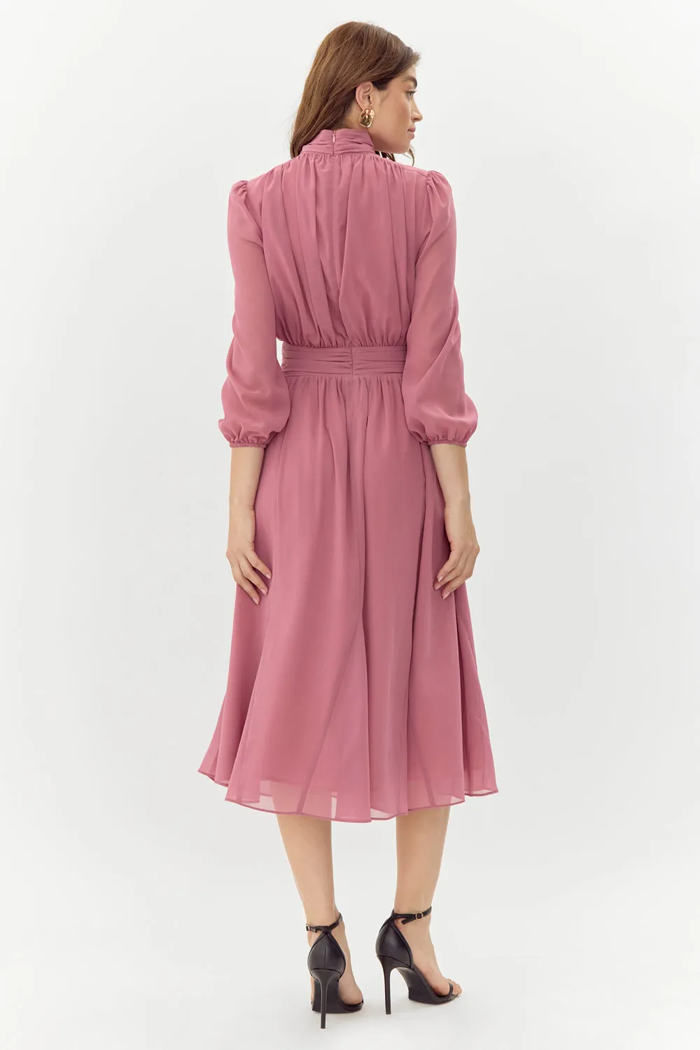 Trisha Mock Neck Midi Dress sold by Adelyn Rae product image thumbnail 4