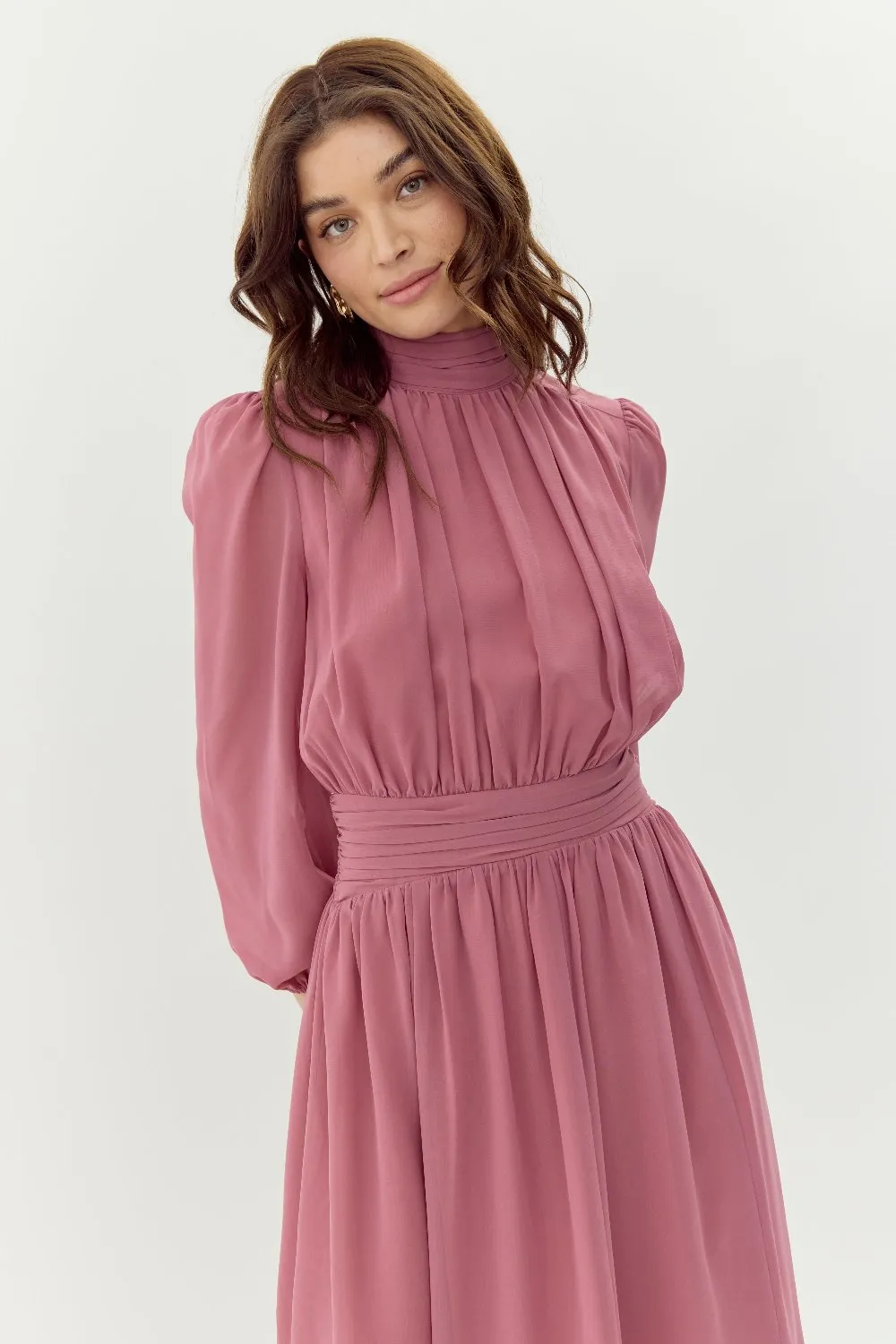 Trisha Mock Neck Midi Dress sold by Adelyn Rae product image thumbnail 2