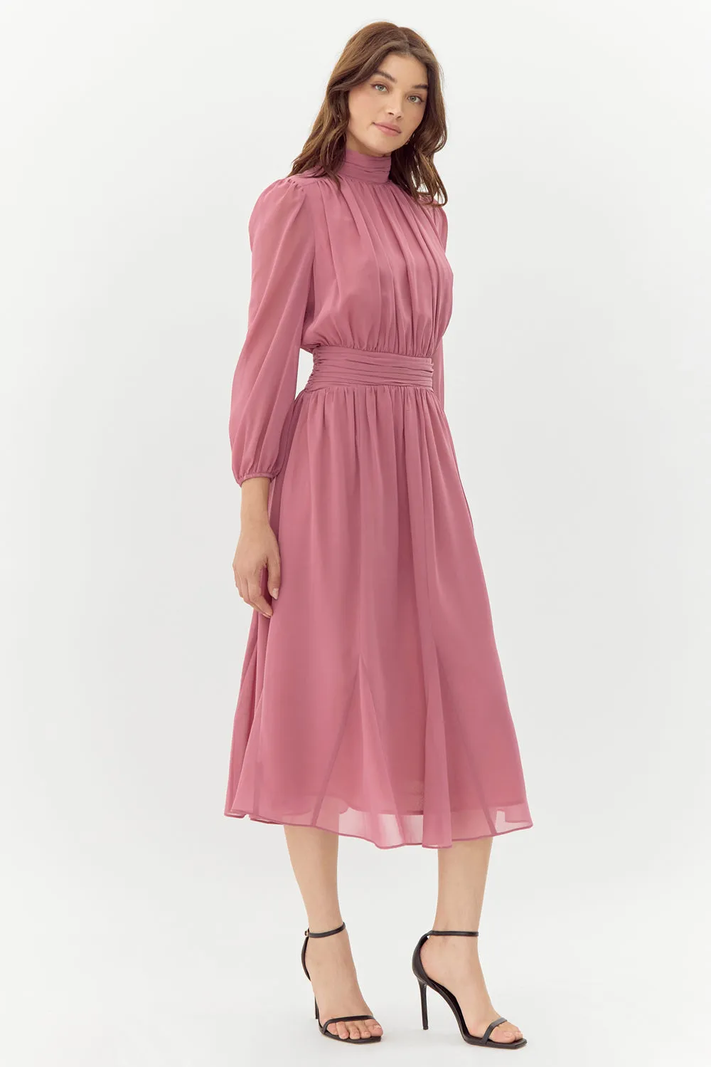 Trisha Mock Neck Midi Dress sold by Adelyn Rae product image thumbnail 3