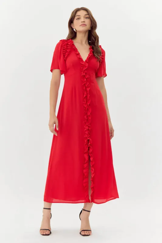 Georgina Ruffled Maxi Dress sold by Adelyn Rae