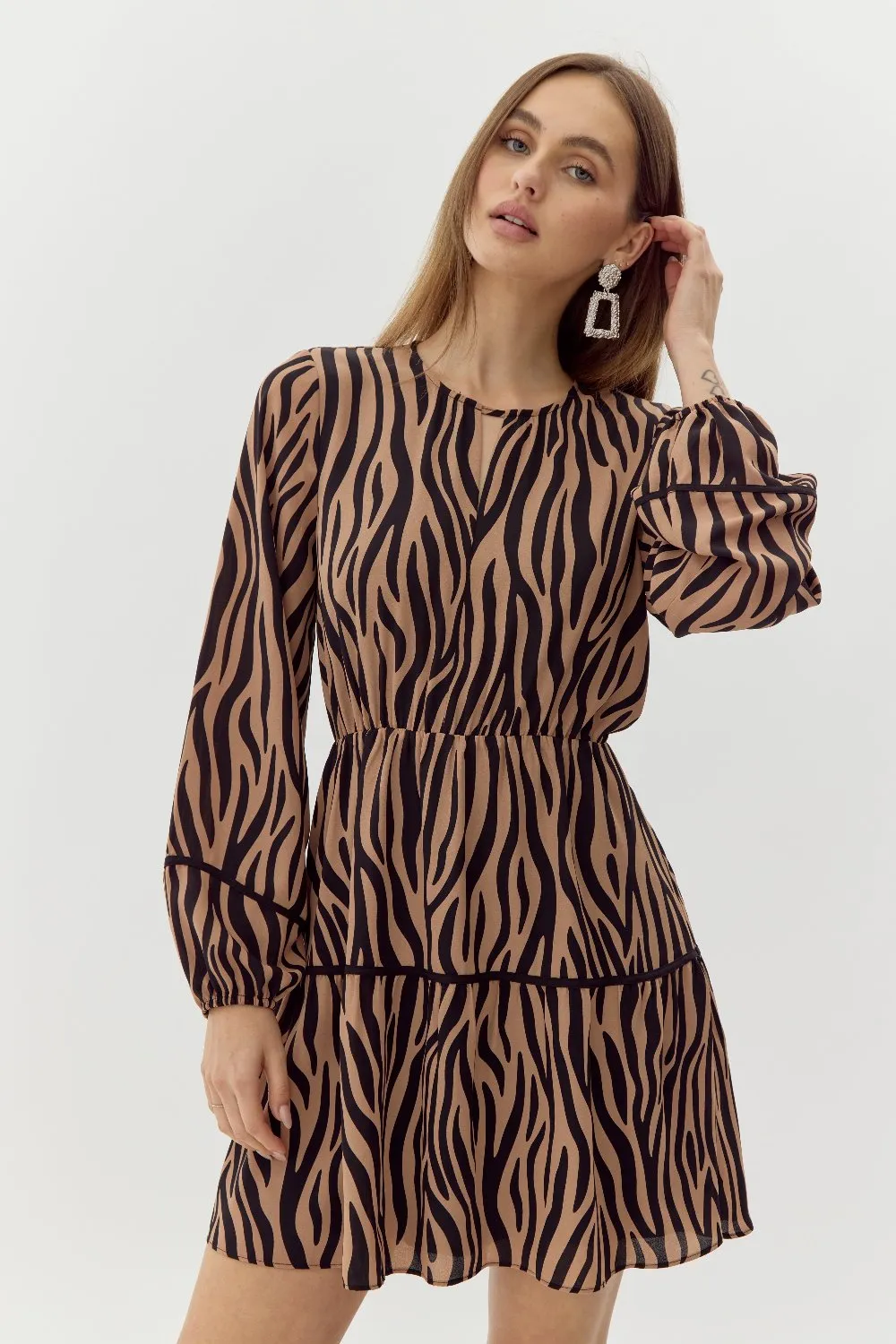 Denise Animal Mini Dress sold by Adelyn Rae product image thumbnail 2