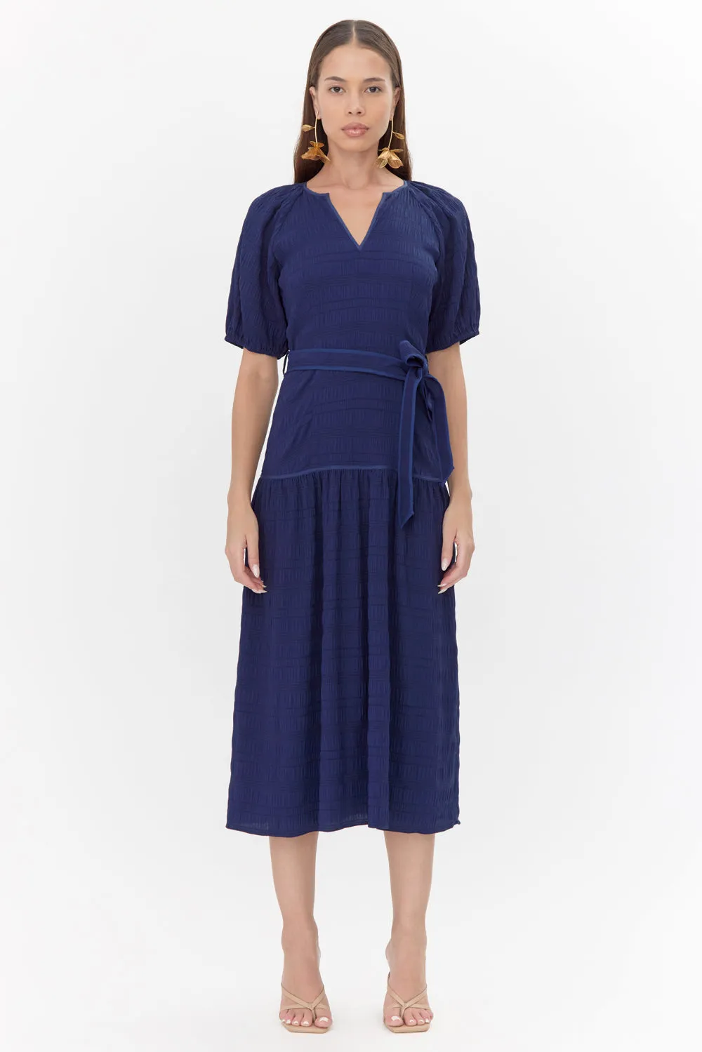 Dana Drop Waist Belted Midi Dress sold by Adelyn Rae product image thumbnail 2