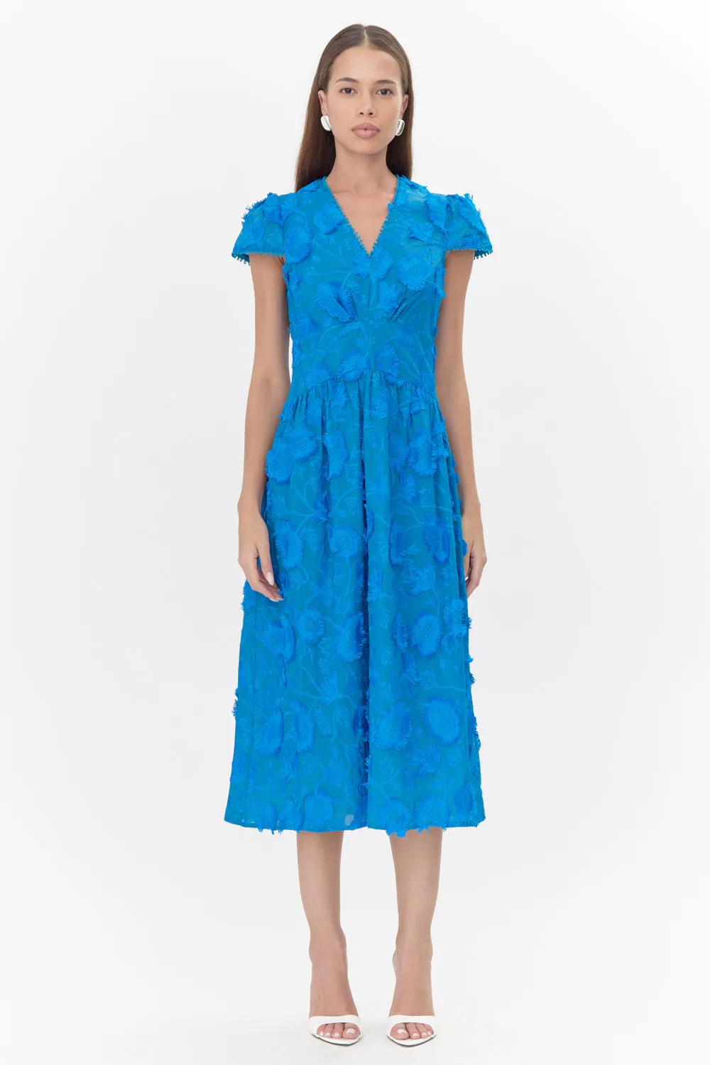 Nori 3D Embroidered Midi Dress sold by Adelyn Rae