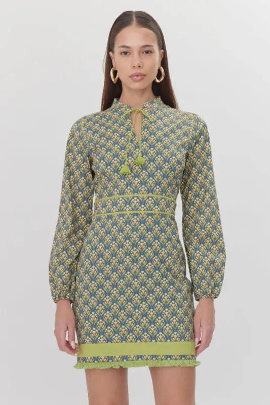 Alara Mandarin Collar Mini Dress sold by Adelyn Rae