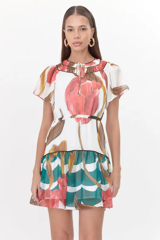 Nerissa Printed Mini Dress sold by Adelyn Rae