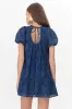 Bessie Embroidered Tie Back Tiered Mini Dress sold by Adelyn Rae