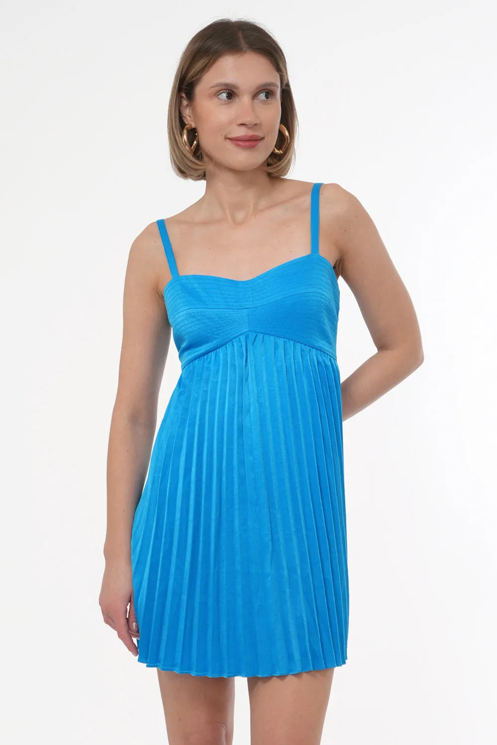 Reily Textured Pleated Mini Dress sold by Adelyn Rae product image thumbnail 2