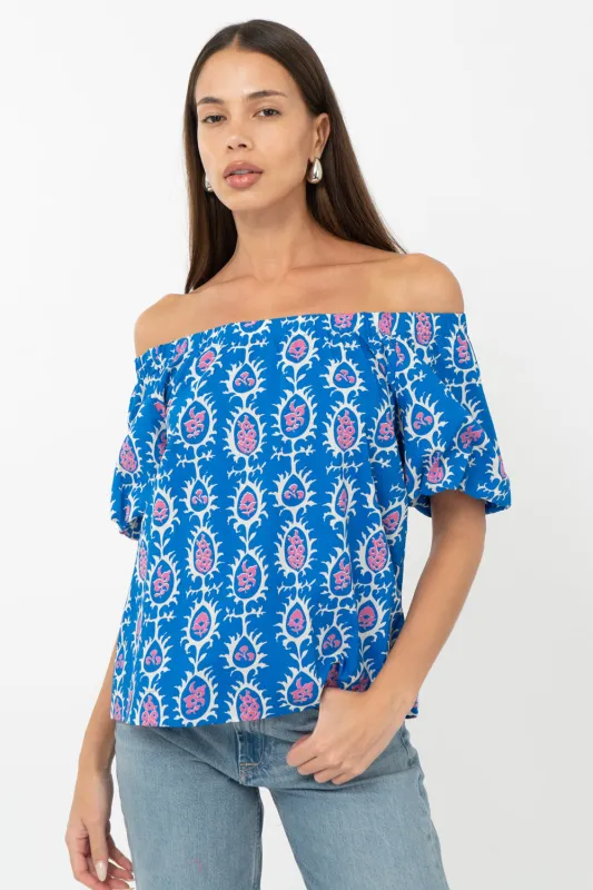 Ren Printed Flutter Sleeve Top sold by Adelyn Rae