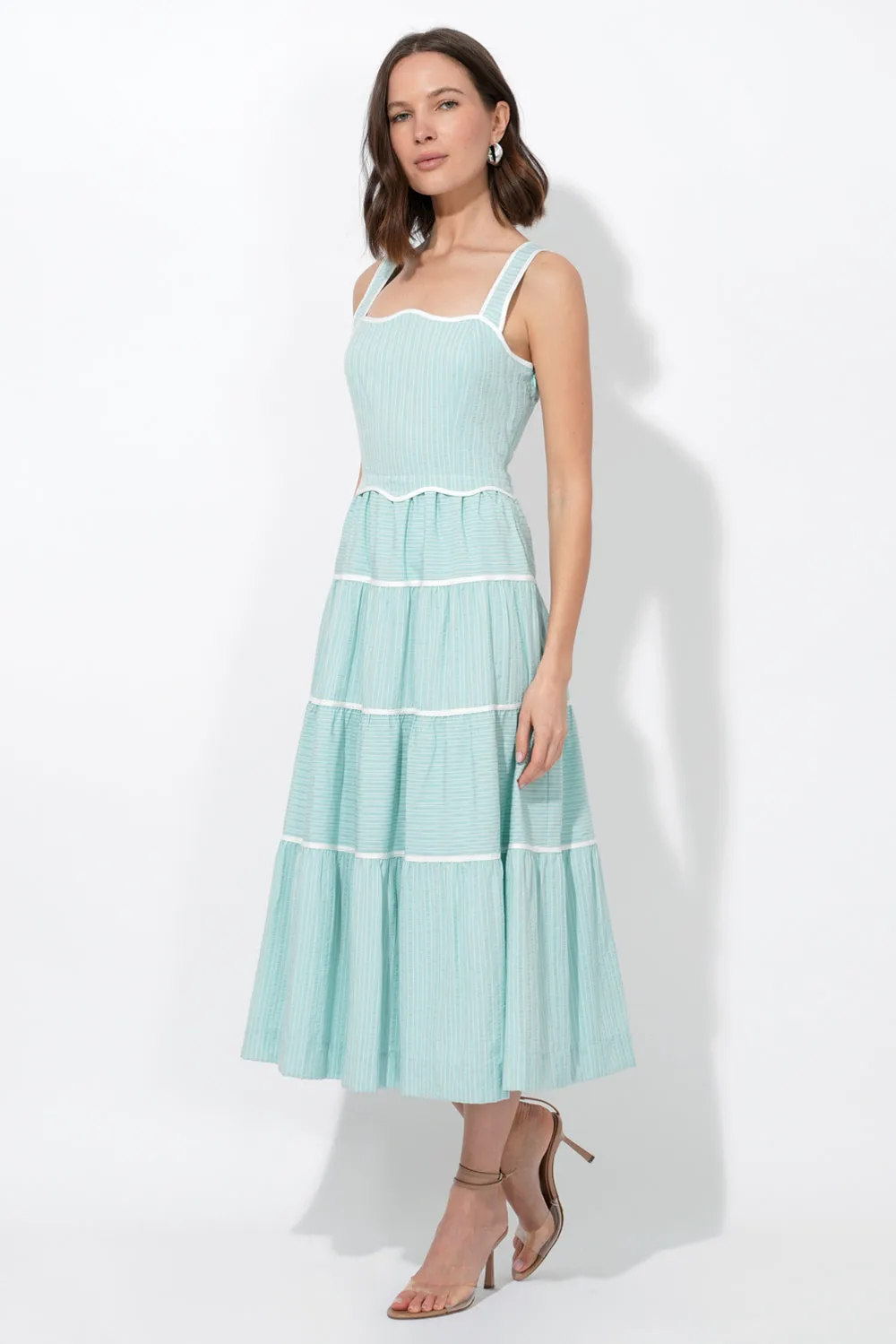 Oxford Cotton Tiered Dress sold by Adelyn Rae product image thumbnail 2
