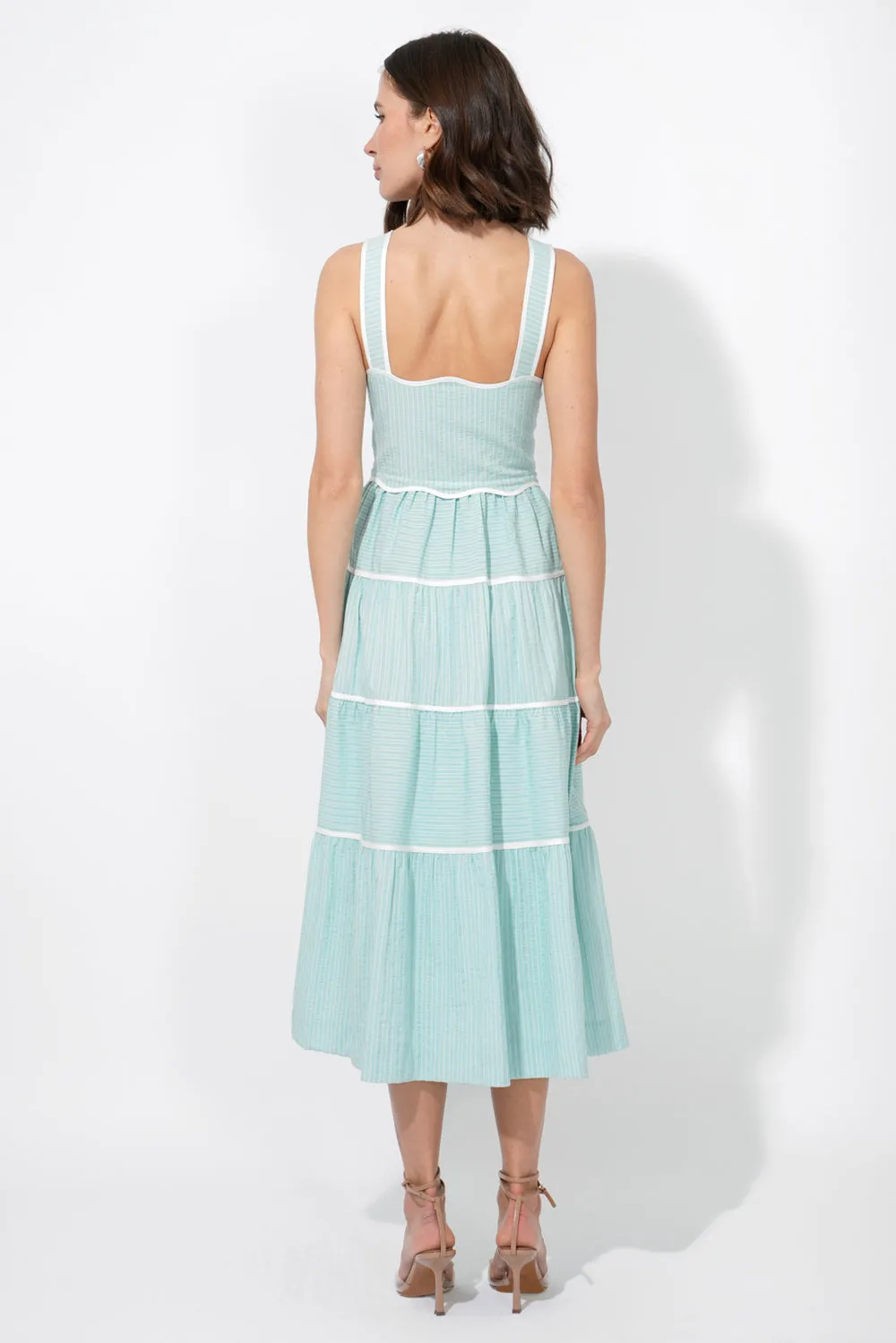 Oxford Cotton Tiered Dress sold by Adelyn Rae product image thumbnail 4