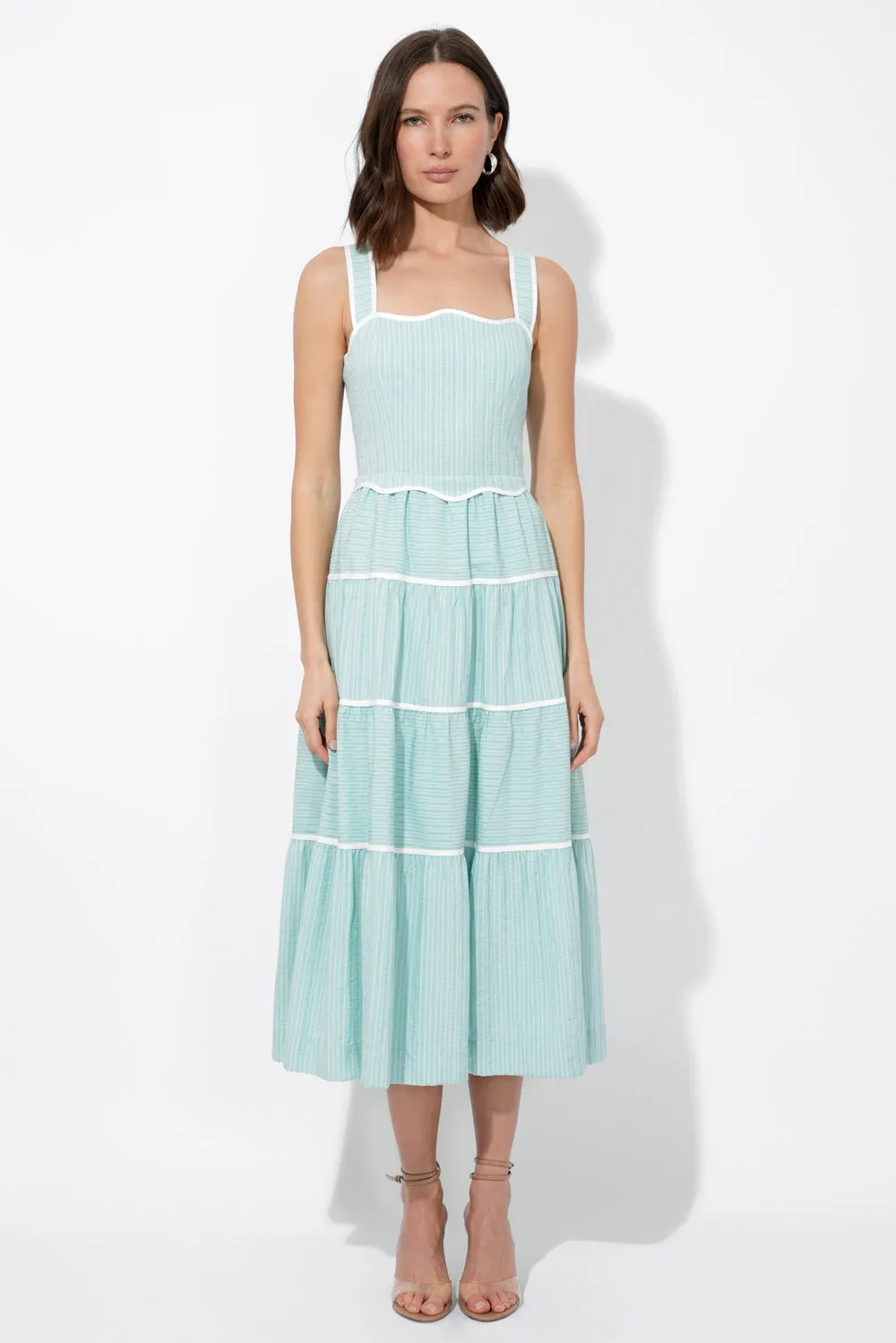 Oxford Cotton Tiered Dress sold by Adelyn Rae product image thumbnail 3