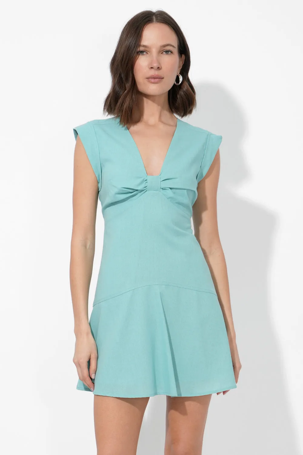 Vesper Linen Front Twist Mini Dress sold by Adelyn Rae product image thumbnail 2